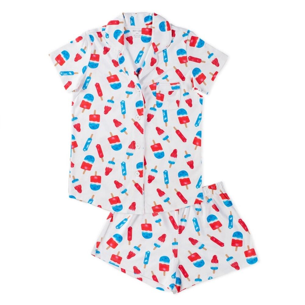 Hart+Land American Popsicles Patterned Organic Pima Cotton Women’s Pajama Set M